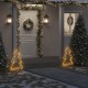 Kalėdinė šviečianti dekoracija eglutė su smaigais, 80LED, 60cm