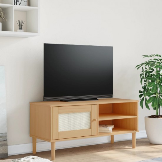 Televizoriaus spintelė SENJA, ruda, 106x40x49cm, pušies masyvas