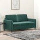 Dvivietė sofa, tamsiai žalios spalvos, 140cm, aksomas