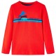 Vaikiški marškinėliai ilgomis rankovėmis, raudonos spalvos, 128 dydžio