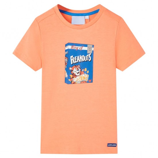 Vaikiški marškinėliai trumpomis rankovėmis, oranžiniai, 116 dydžio