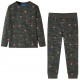 Vaikiška pižama ilgomis rankovėmis, chaki spalvos, 128 dydžio