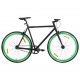 Fiksuotos pavaros dviratis, juodas ir žalias, 700c, 51cm
