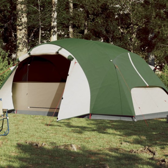 Aštuonvietė stovyklavimo palapinė, žalia, 360x430x195cm