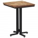 Valgomojo stalas, 55x55x76cm, perdirbta tikmedžio mediena