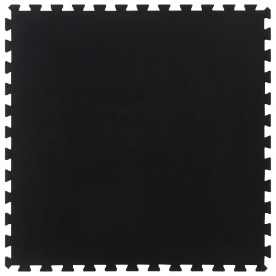 Guminė grindų plytelė, juodos spalvos, 100x100cm, 12mm