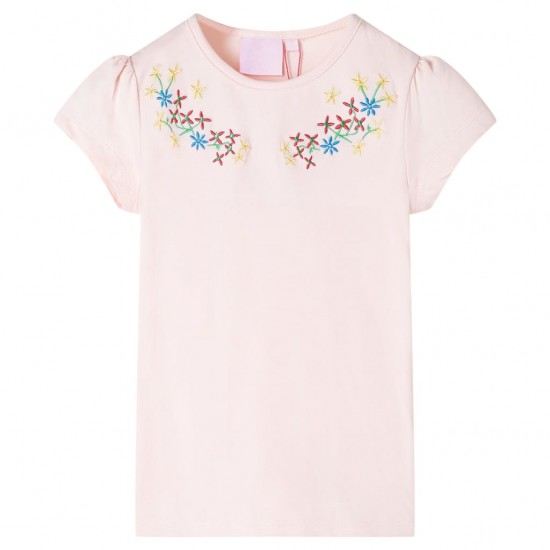 Vaikiški marškinėliai, šviesiai rožinės spalvos, 104 dydžio