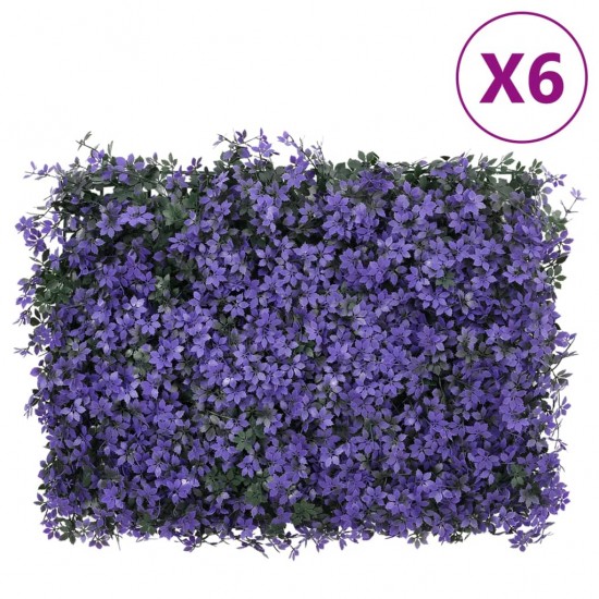   Dirbtinių lapų tvoros, 6vnt., violetinės, 40x60cm