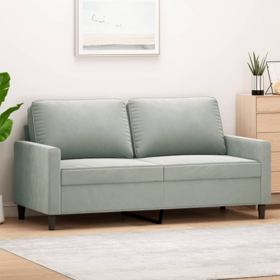 Dvivietė sofa, šviesiai pilkos spalvos, 140cm, aksomas