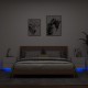 Sieninės naktinės spintelės su LED, 2vnt., baltos