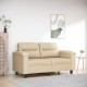 Dvivietė sofa, kreminės spalvos, 120cm, mikropluošto audinys