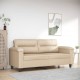 Dvivietė sofa, kreminės spalvos, 140cm, mikropluošto audinys