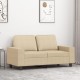 Dvivietė sofa, kreminės spalvos, 120cm, audinys