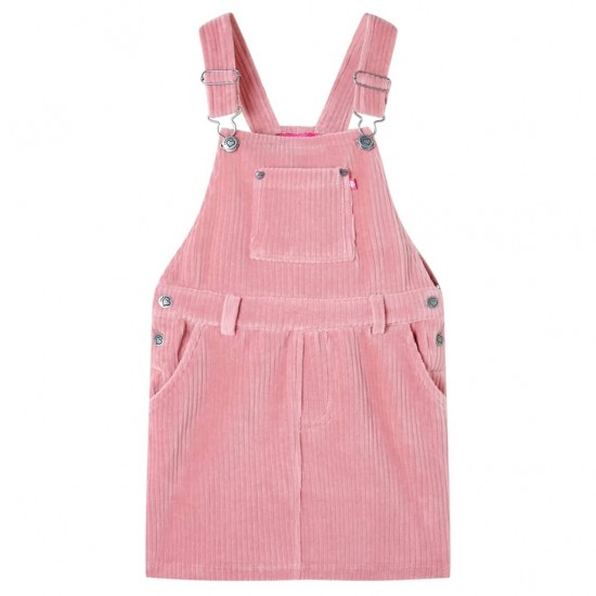 Vaikiškas kombinezonas-suknelė, šviesiai rožinis, velvetas, 104 dydžio