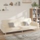 Dvivietė sofa-lova, kreminės spalvos, audinys