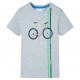 Vaikiški marškinėliai trumpomis rankovėmis, pilkos spalvos, 128