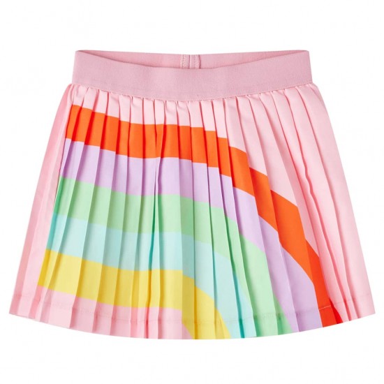 Vaikiškas klostuotas sijonas, šviesiai rožinės spalvos, 140 dydžio