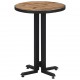 Bistro stalas, 55x76cm, perdirbtos tikmedžio medienos masyvas