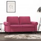 Dvivietė sofa, raudonojo vyno spalvos, 120cm, aksomas