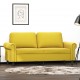 Dvivietė sofa, geltonos spalvos, 140cm, aksomas
