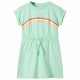 Vaikiška suknelė su sutraukiama juostele, ryškiai žalia, 128 dydžio