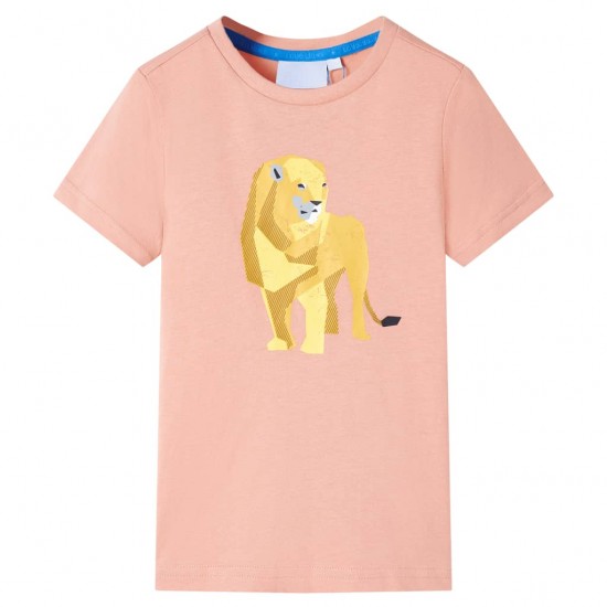Vaikiški marškinėliai, šviesiai oranžinės spalvos, 104 dydžio