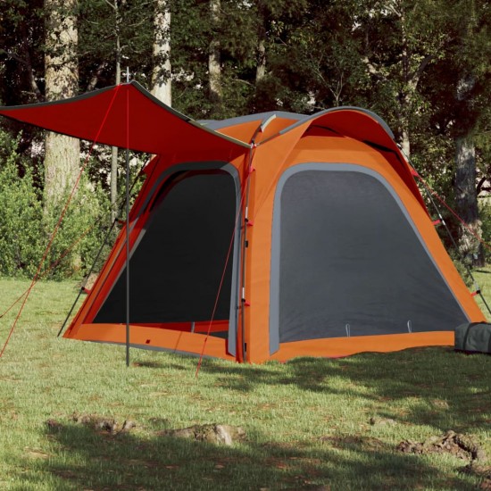 Keturvietė stovyklavimo palapinė, pilka/oranžinė, 240x221x160cm