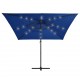 Gembinis skėtis su LED/plieniniu stulpu, mėlynas, 250x250cm