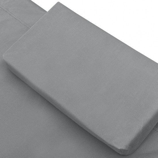 Sodo gultas, pilkos spalvos, 200x90cm, plienas