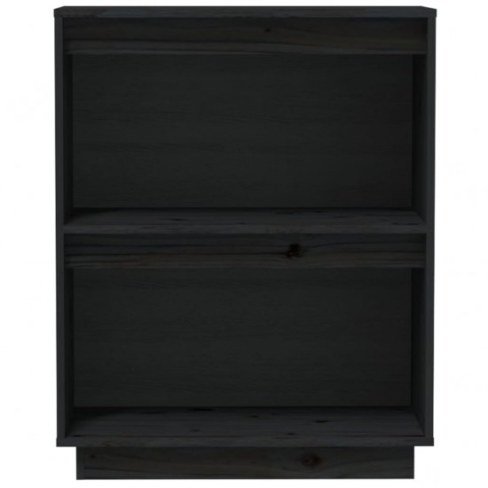 Konsolinė spintelė, juoda, 60x34x75cm, pušies medienos masyvas