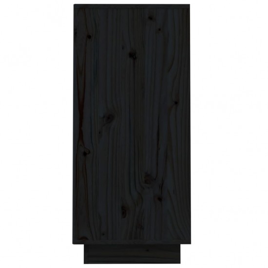 Konsolinė spintelė, juoda, 60x34x75cm, pušies medienos masyvas