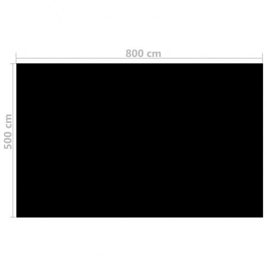 Baseino uždangalas, juodos spalvos, 800x500cm, PE, stačiakampis