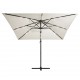 Gembinis skėtis su LED/plieniniu stulpu, smėlio, 250x250cm