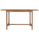 Sodo stalas, 150x150x75cm, tikmedžio medienos masyvas