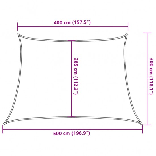 Uždanga nuo saulės, smėlio spalvos, 4/5x3m, HDPE, 160g/m²