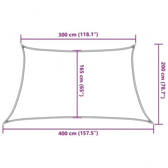 Uždanga nuo saulės, antracito spalvos, 3/4x2m, HDPE, 160g/m²