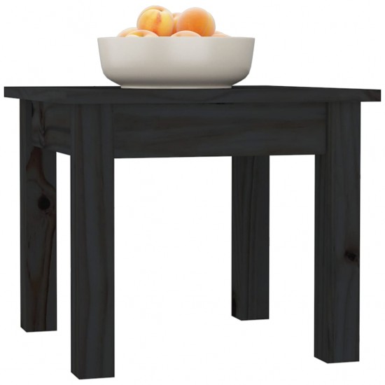 Kavos staliukas, juodas, 35x35x30cm, pušies medienos masyvas