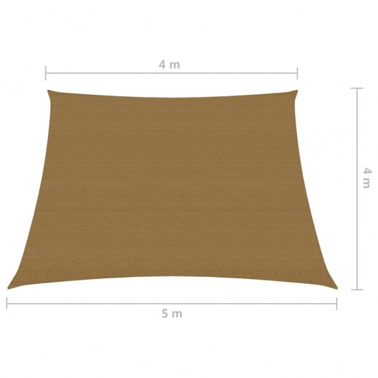 Uždanga nuo saulės, taupe spalvos, 4/5x4m, HDPE, 160g/m²