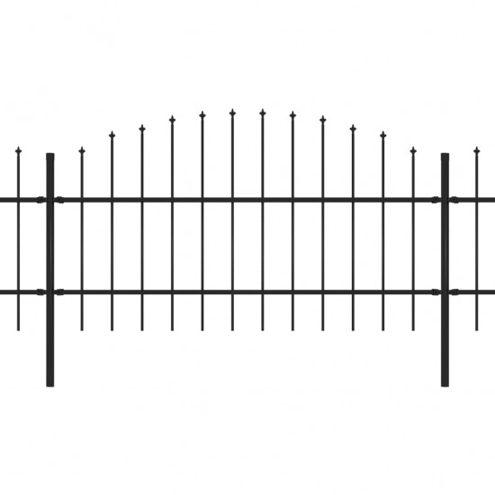 Sodo tvora su iečių viršug., juoda, (0,75-1)x8,5m, plienas