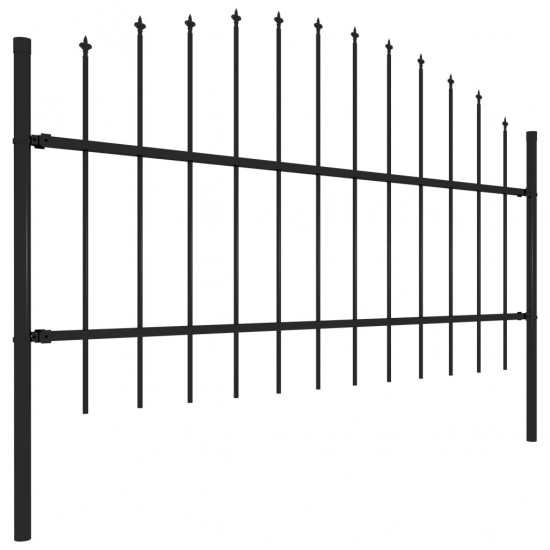 Sodo tvora su iečių viršug., juoda, (0,75-1)x8,5m, plienas