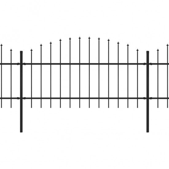 Sodo tvora su iečių viršug., juoda, (1-1,25)x3,4m, plienas