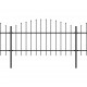 Sodo tvora su iečių viršug., juoda, (1-1,25)x10,2m, plienas