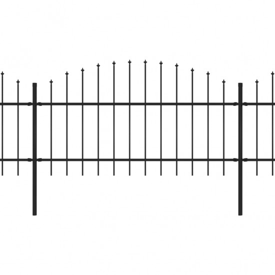 Sodo tvora su iečių viršug., juoda, (1-1,25)x13,6m, plienas