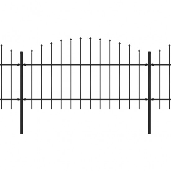 Sodo tvora su iečių viršug., juoda, (1-1,25)x6,8m, plienas