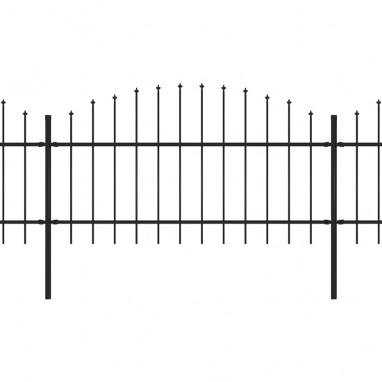 Sodo tvora su iečių viršug., juoda, (1-1,25)x15,3m, plienas