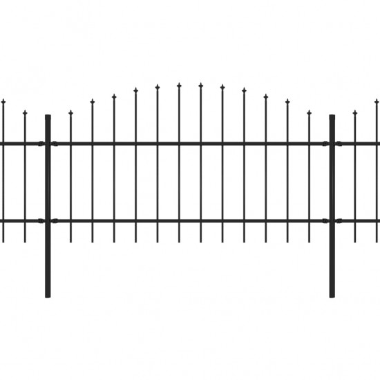 Sodo tvora su iečių viršug., juoda, (1-1,25)x5,1m, plienas