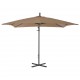 Gem. form. saulės skėtis su plien. stulp., taupe sp., 250x250cm