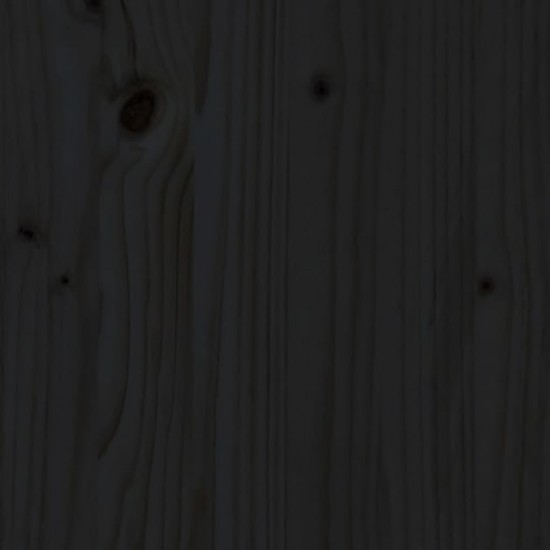 Naktinė spintelė, juoda, 40x35x61,5cm, pušies medienos masyvas
