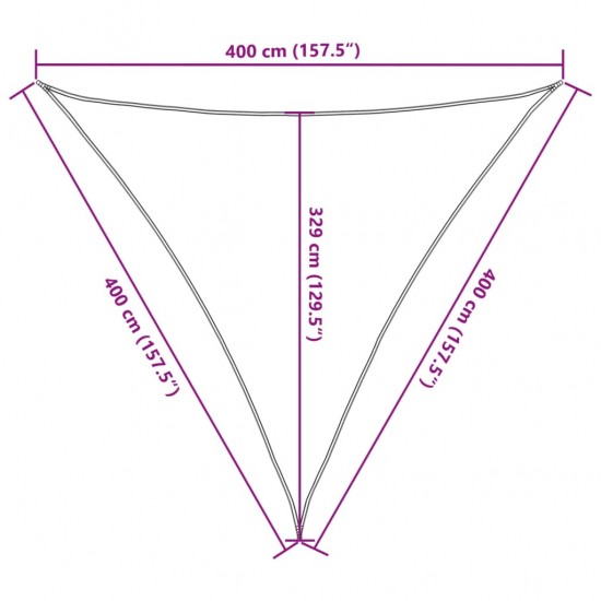 Uždanga nuo saulės, antracito spalvos, 4x4x4m, HDPE, 160g/m²