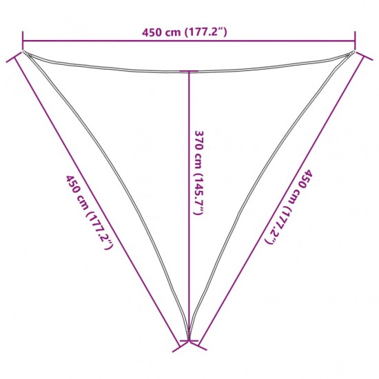 Uždanga nuo saulės, kreminė, 4,5x4,5x4,5m, HDPE, 160g/m²